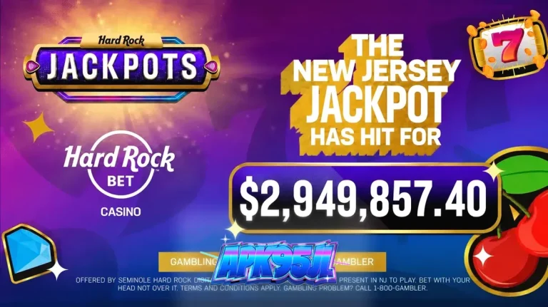 Tampilan antarmuka kasino online dengan simbol jackpot progresif yang menarik.